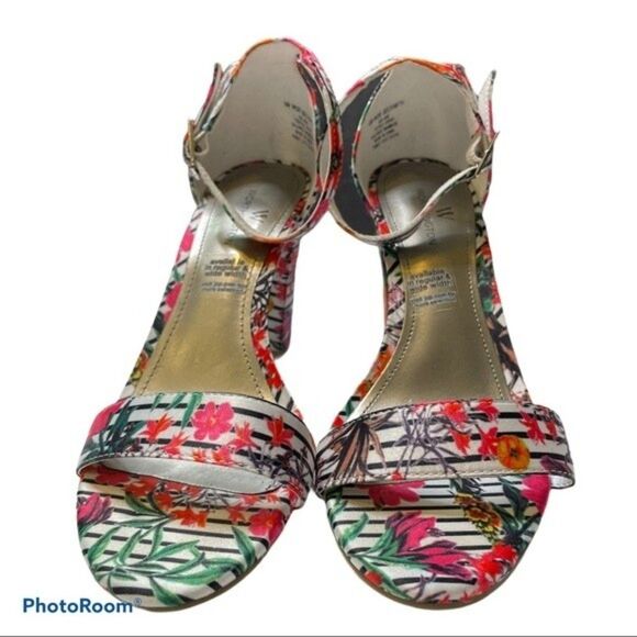Worthington Heels Floral Striped Beckwith Size 6 - Picture 1 of 7
